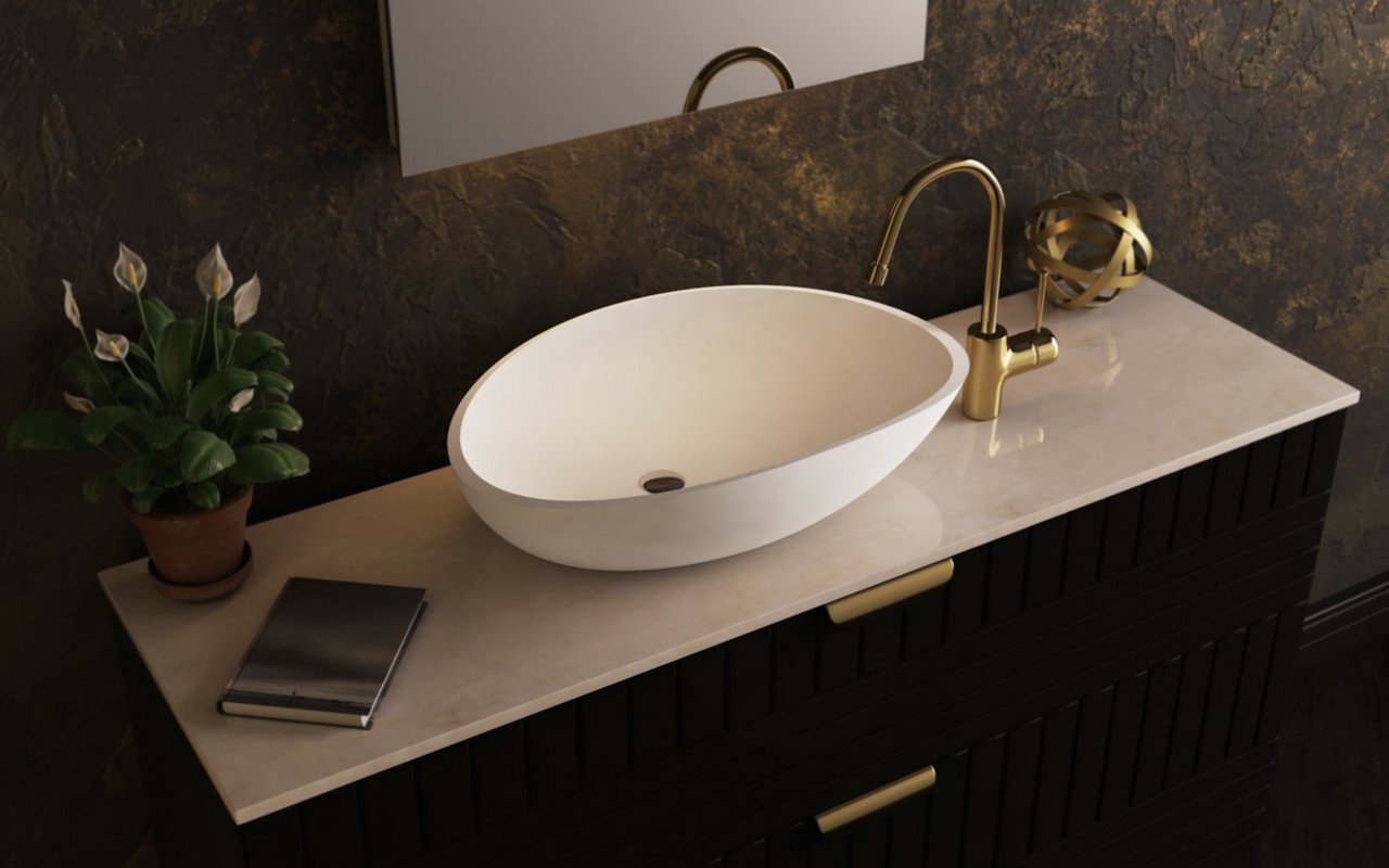 Aquatica Lotus Wht Stone Bathroom Vessel Sink Buy Online