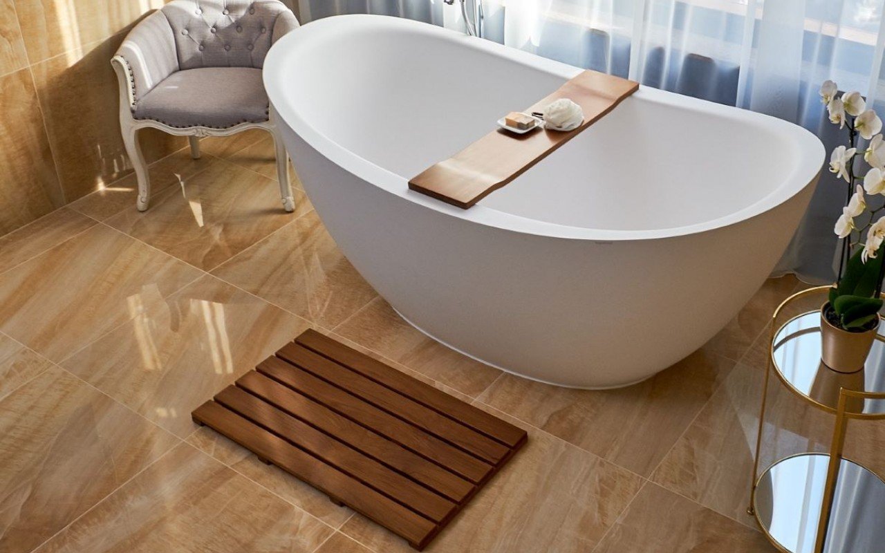 ᐈ 【Aquatica Universal 33.5 Waterproof American Walnut Wood Bath