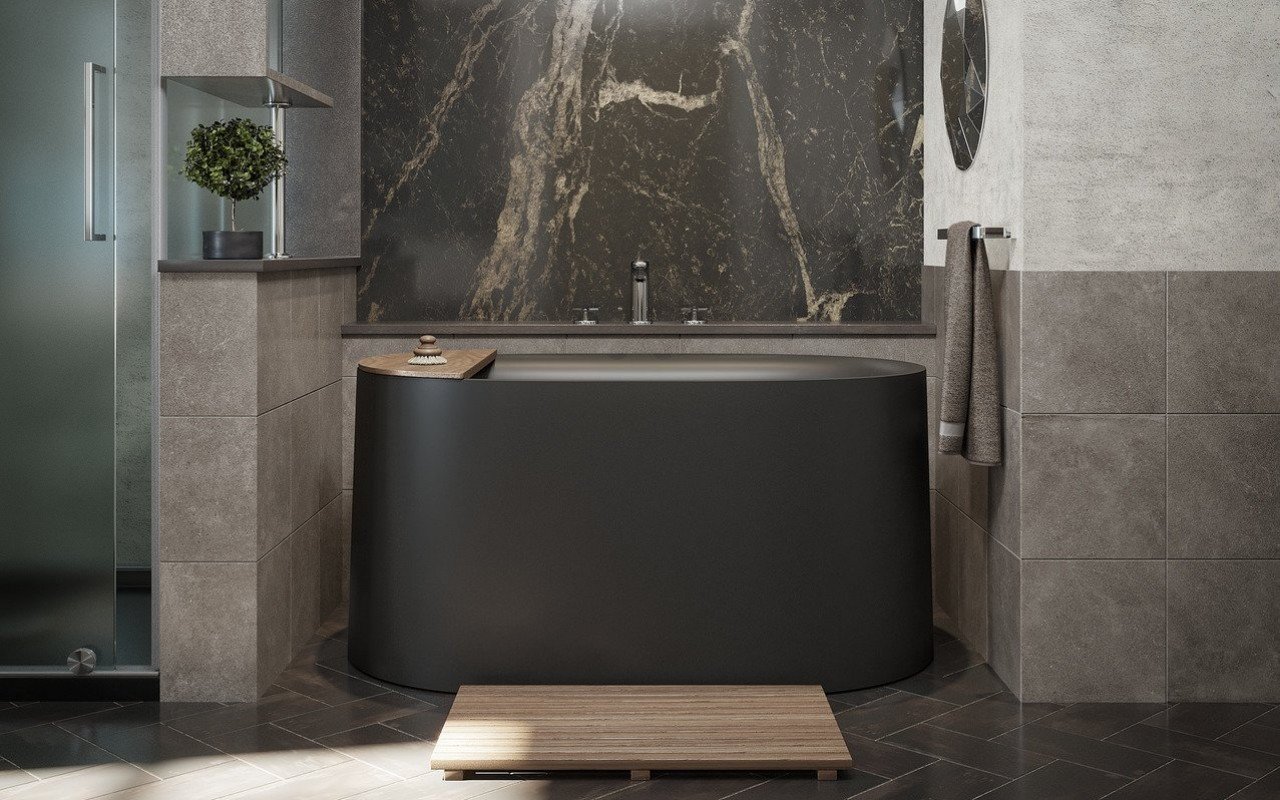 Aquatica Sophia-Black Freestanding Solid Surface Bathtub - Fine Matte picture № 0