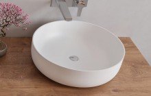 White Round Vessel Sink picture № 1