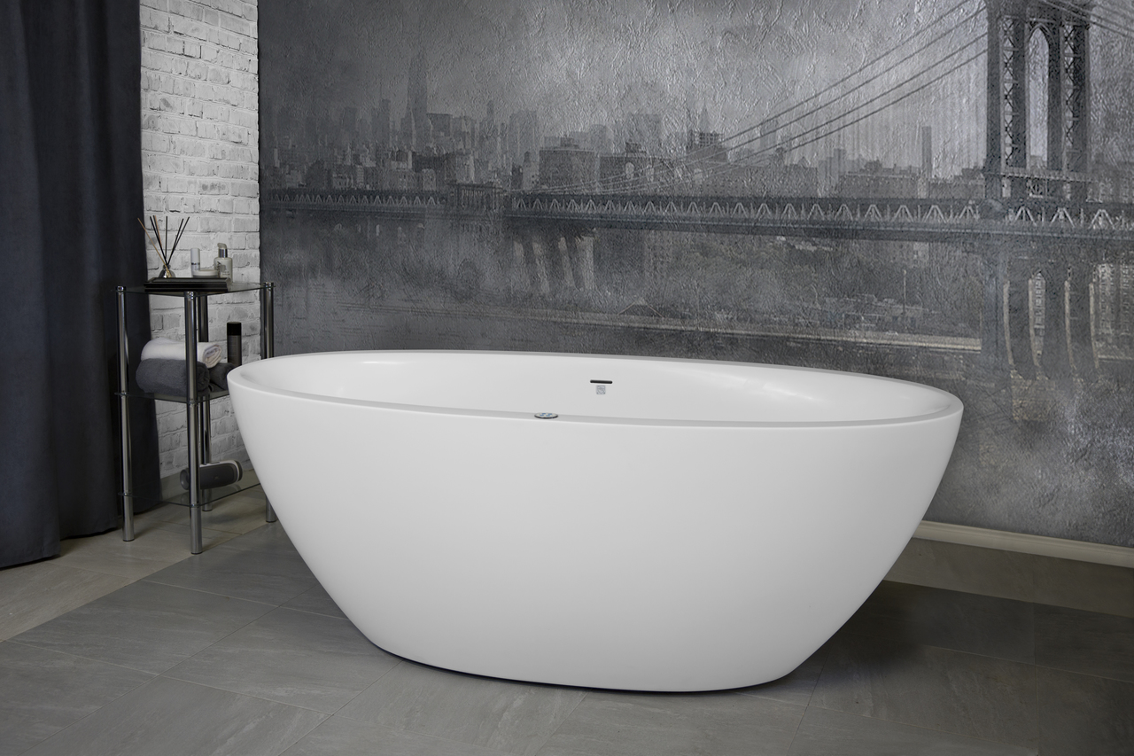 Aquatica Trinity-M-Wht Relax DurateX Air Massage Bathtub - Fine Matte